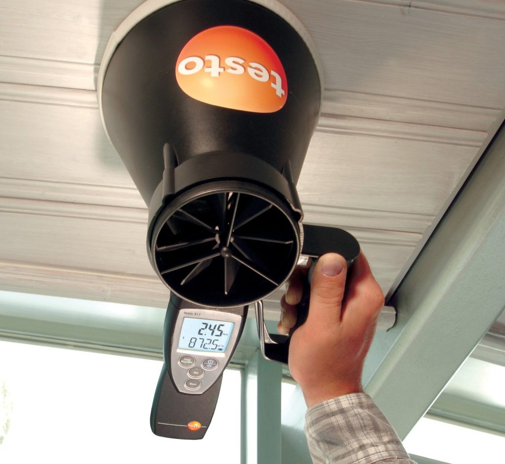 Vėdinimo sistemų derinimas anemometru